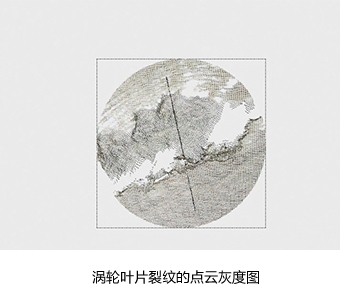 進(jìn)口內窺鏡MViQ-渦輪葉片裂紋的點(diǎn)云灰度圖