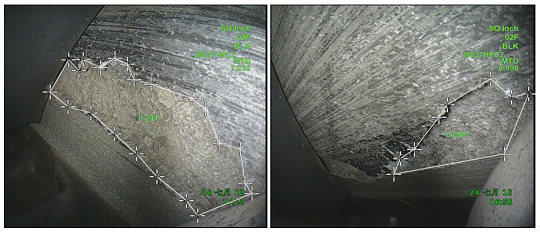 內窺鏡傳統雙物鏡測量技術(shù)的分段測量示意圖